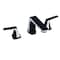 Anzzi 2-Handle 3-Hole Widespread Bathroom Faucet in Matte Black and Chrome L-AZ905MB-CH - alternate 1